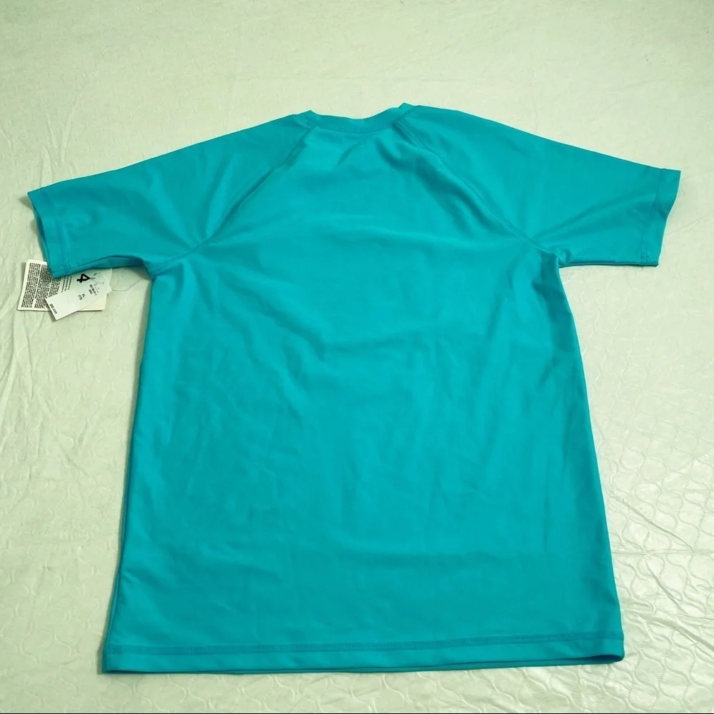 Gap aqua crew neck short sleeve shark graphic rash guard XL = 12